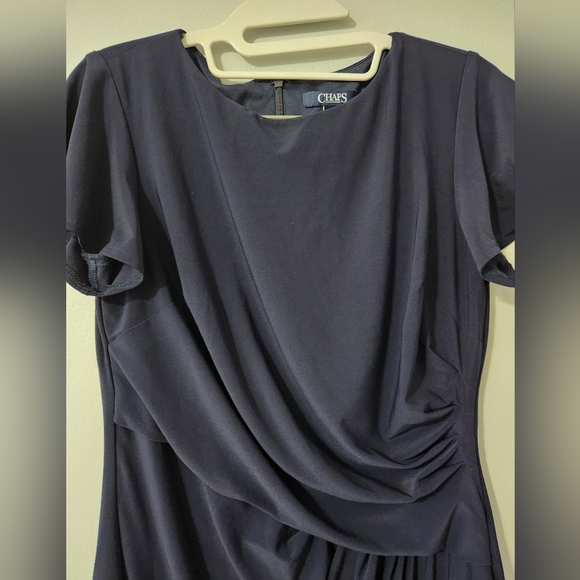 Chaps Wrap Waist Mini Dress Navy Blue Size Small - Picture 2 of 4
